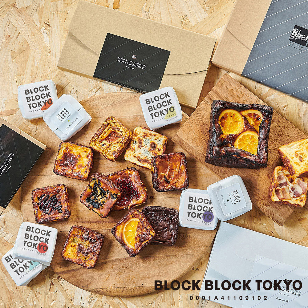 BLOCK BLOCK TOKYO バスクチーズケーキ/Basque Burnt Cheese Cake(ブルー)4個【gifteeクーポン】