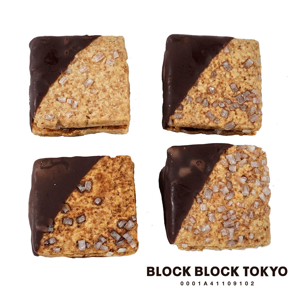 【送料無料、ポスト投函】BLOCK BLOCK TOKYO ショコラバスクチーズクッキー（ショコラ）4個入
