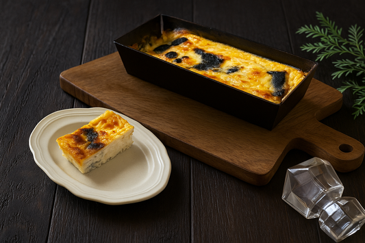 お酒と楽しむ甘くないバスクチーズケーキ(黒トリュフ)