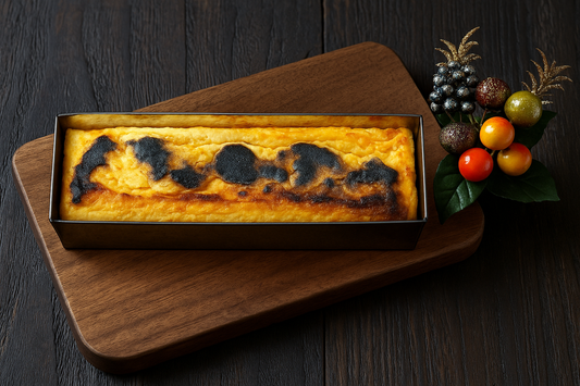 お酒と楽しむ甘くないバスクチーズケーキ(黒トリュフ)