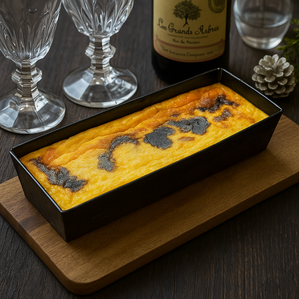 お酒と楽しむ甘くないバスクチーズケーキ(黒トリュフ)