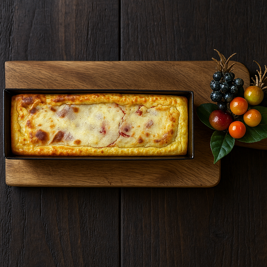 お酒と楽しむ甘くないバスクチーズケーキ(バジル&トマト)