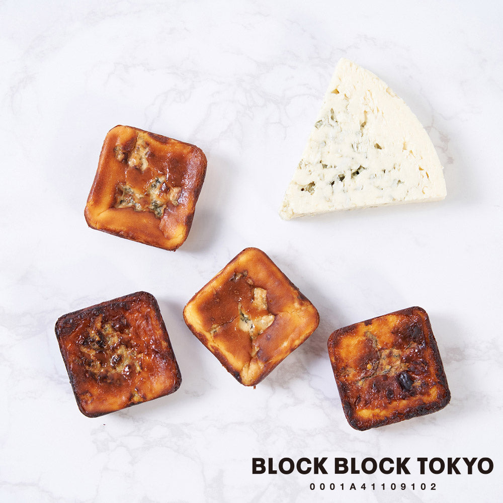 BLOCK BLOCK TOKYO バスクチーズケーキ／Basque Burnt Cheese Cake（ブルー）4個